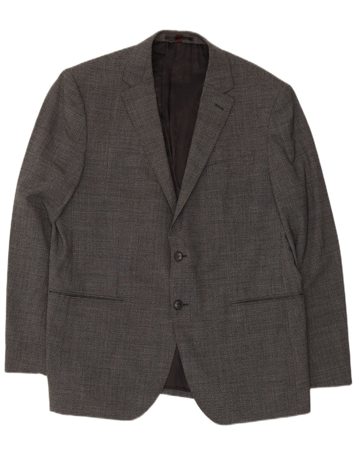 Jaqueta blazer masculina de 2 botões Marks & Spencer Reino Unido 44 XL cinza