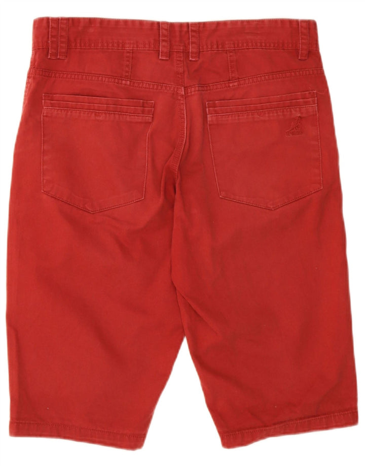 Kangol Mens Chino Shorts Pequeno W29 Algodão Vermelho