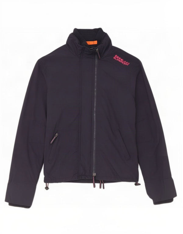 Jaqueta de chuva feminina Superdry Graphic UK 18 XL azul marinho nylon