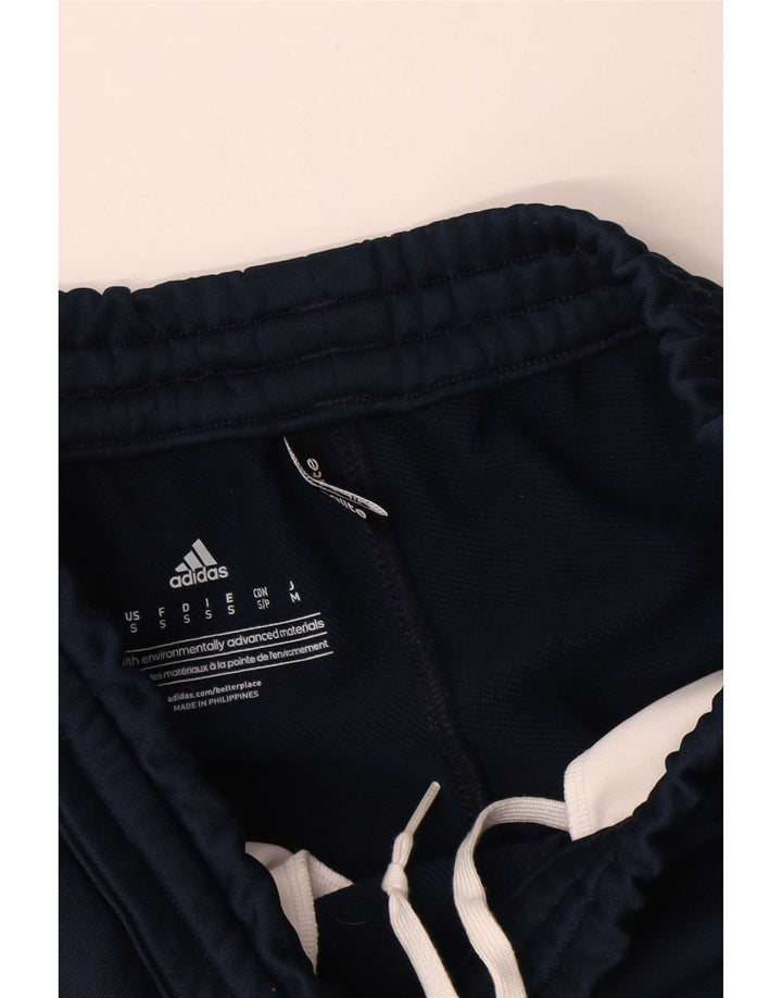 Calça de treino masculina Adidas pequena azul marinho poliéster