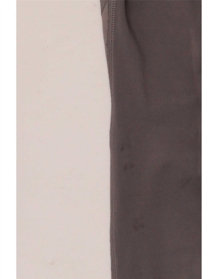 Leggings Nike Dri Fit Crop Feminino UK 12 Poliéster Cinza Médio