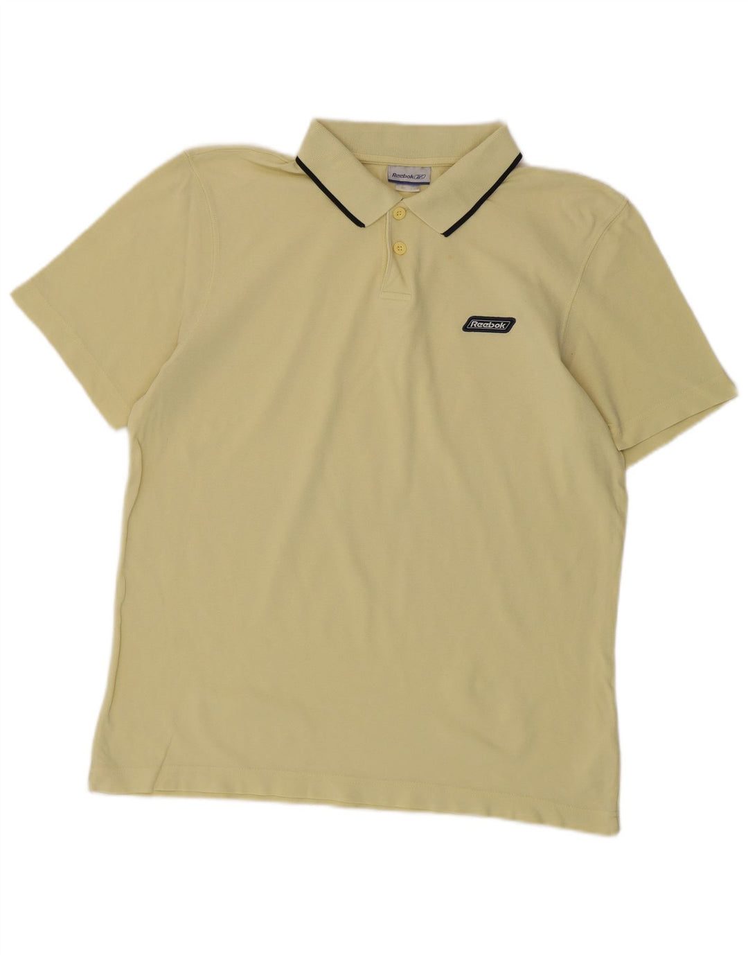 Camisa polo masculina REEBOK algodão amarelo médio