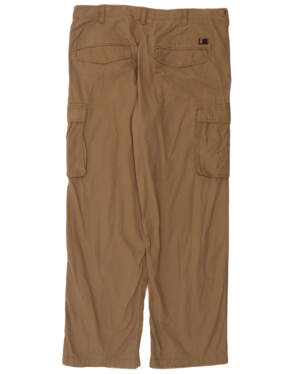 Calça cargo masculina Timberland relaxada W40 L33 algodão marrom