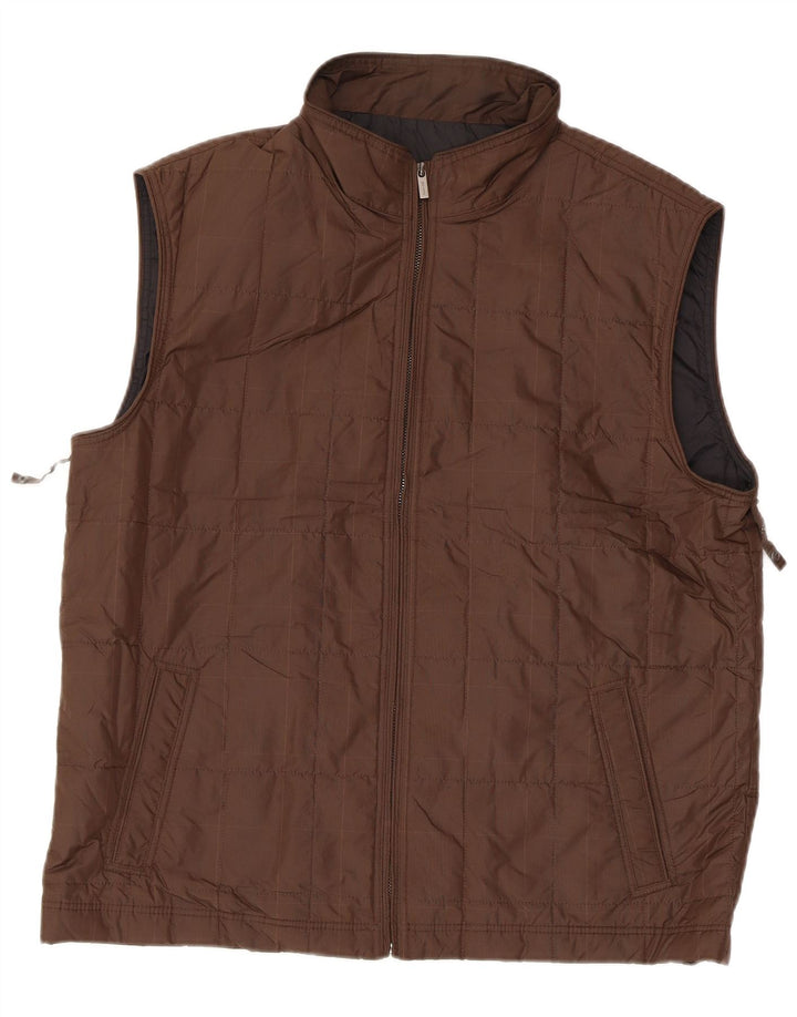 Colete acolchoado masculino MASSIMO DUTTI UK 40 grande marrom