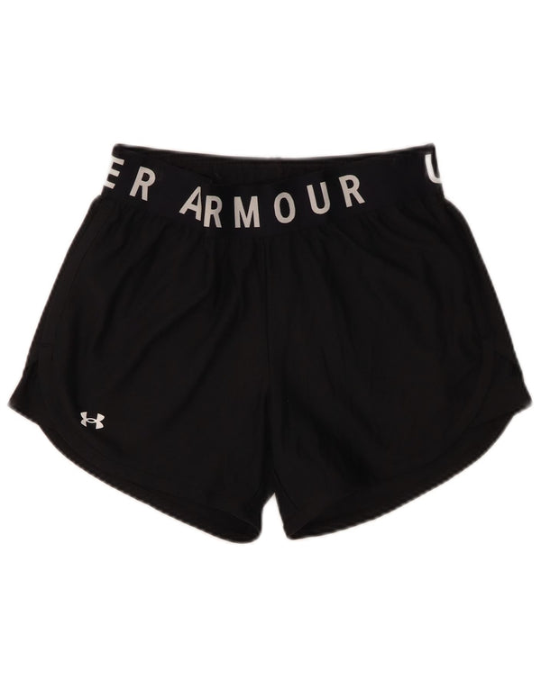 Under Armour Womens Graphic Sport Shorts UK 10 Pequeno Poliéster Preto