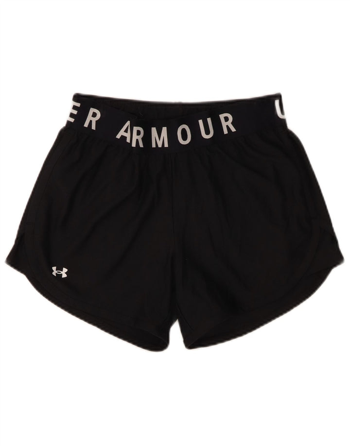 Under Armour Womens Graphic Sport Shorts UK 10 Pequeno Poliéster Preto