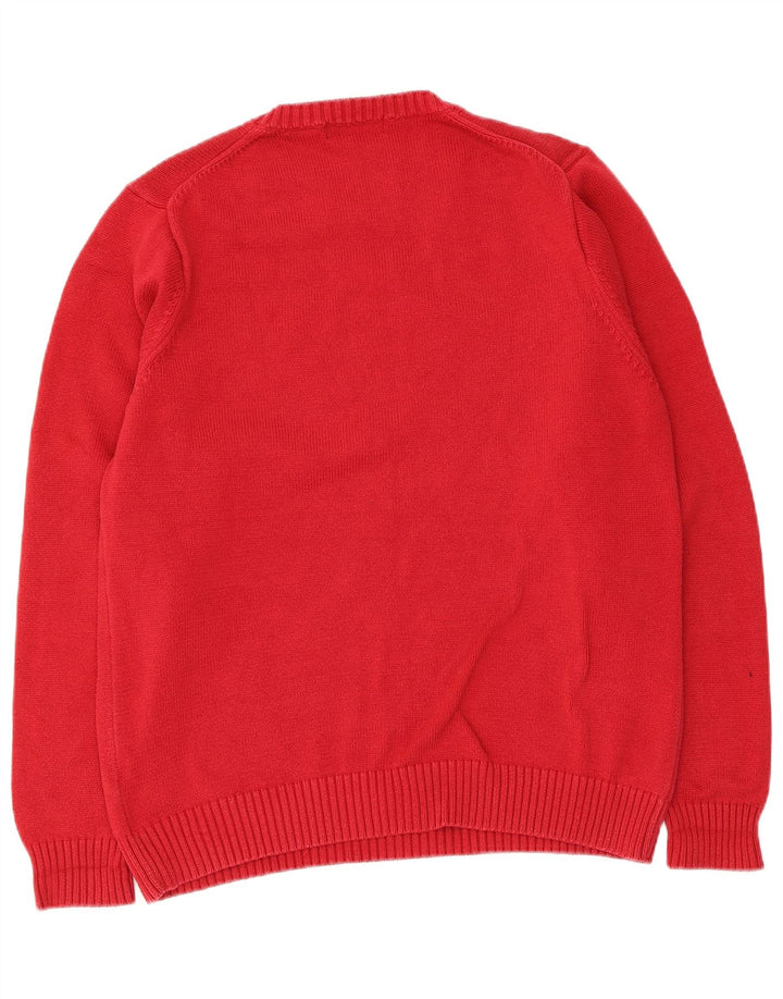 Suéter masculino Marks & Spencer com gola redonda Reino Unido 38/40 vermelho médio