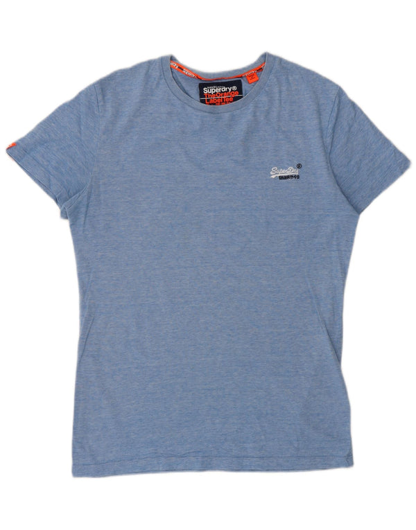 Camiseta masculina Superdry Top XS algodão risca de giz azul