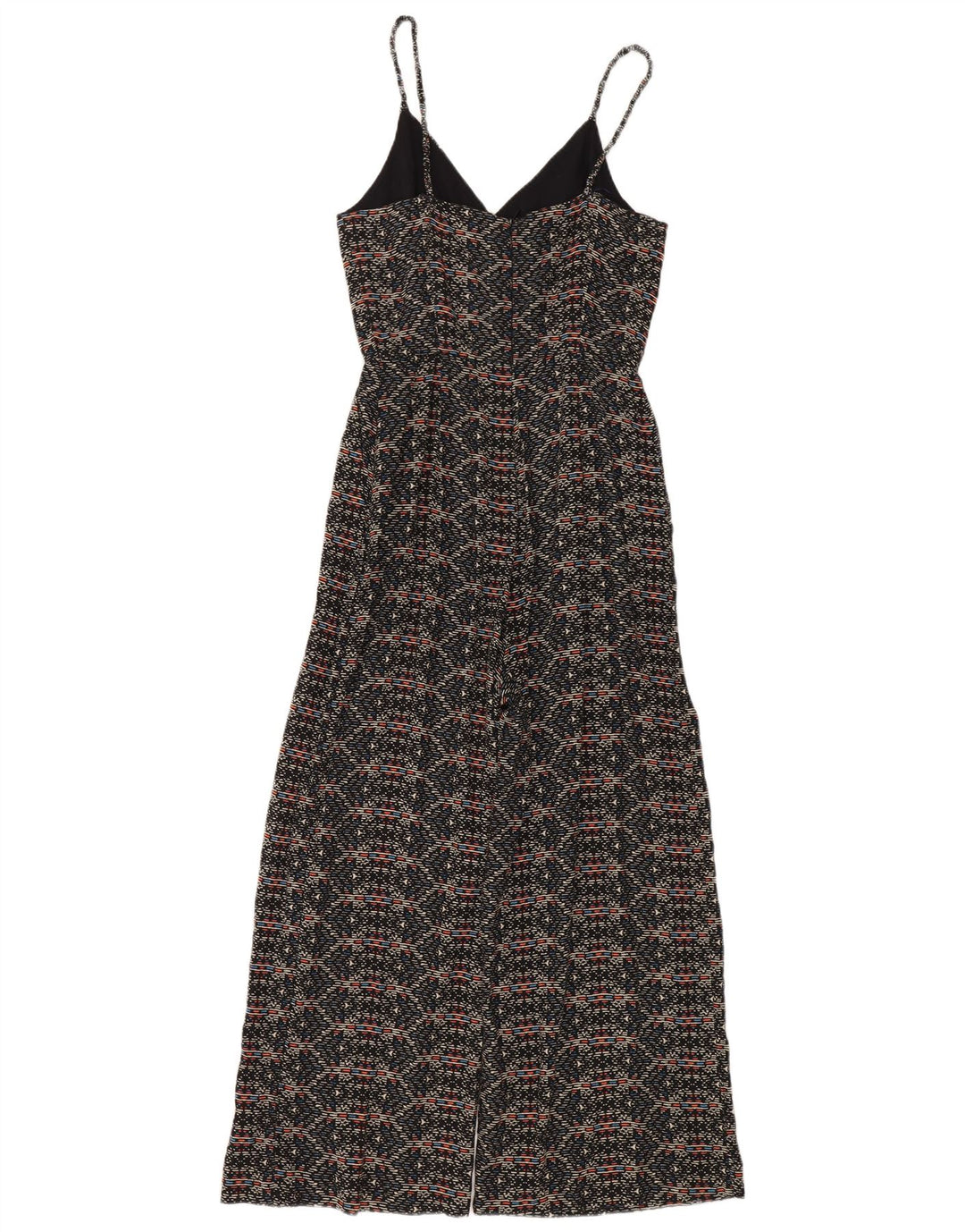 Macacão feminino sem mangas Zara UK 10 pequeno azul geométrico