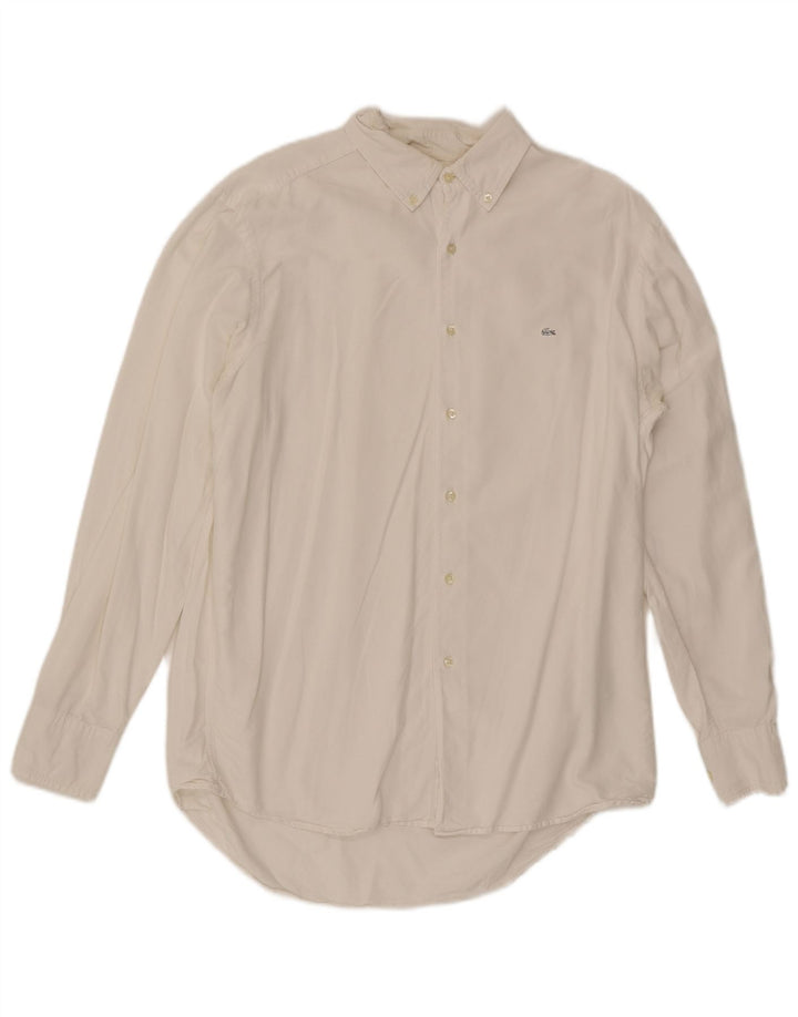 Camisa masculina LACOSTE tamanho 41 algodão branco médio
