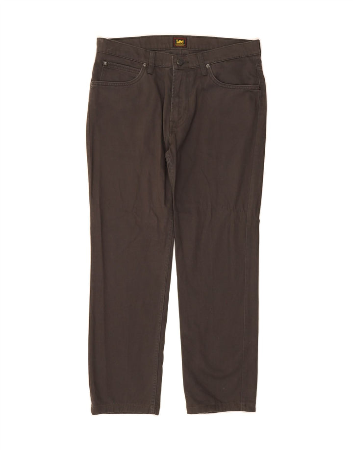 LEE Mens Rider Straight Casual Trousers W31 L27 Grey Cotton Vintage Lee and Second-Hand Lee from Messina Hembry 