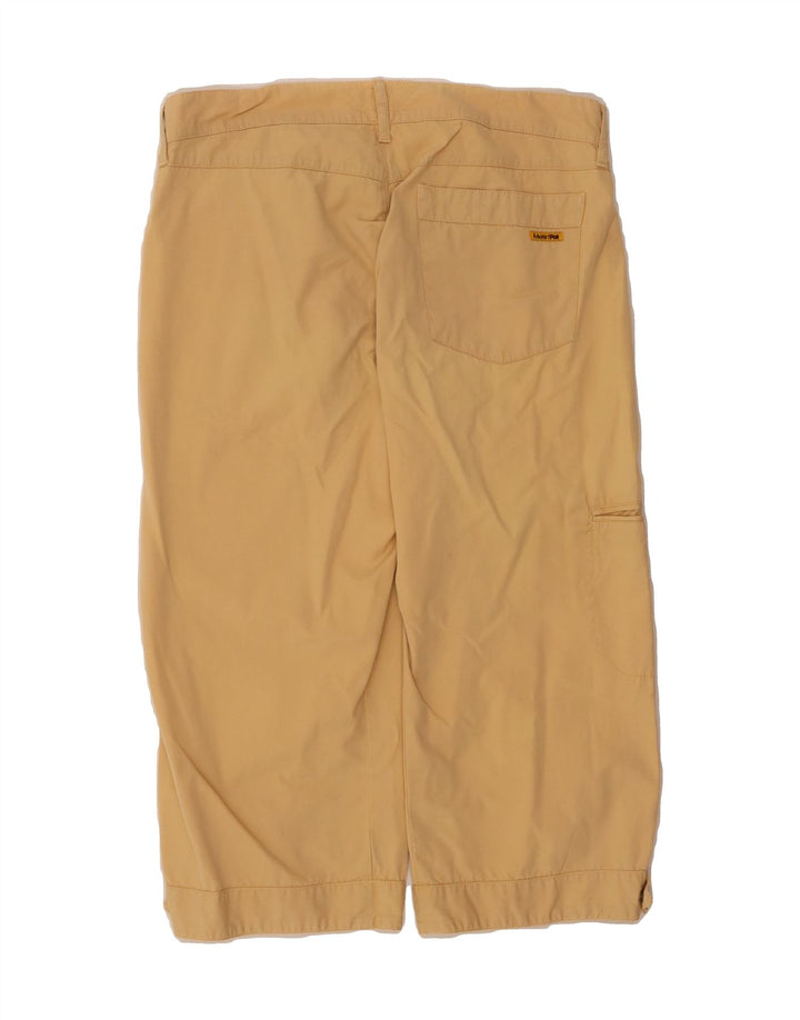 MELTIN' POT Womens Straight Cargo Capri Trousers W32 L19 Beige Cotton Vintage Meltin' Pot and Second-Hand Meltin' Pot from Messina Hembry 