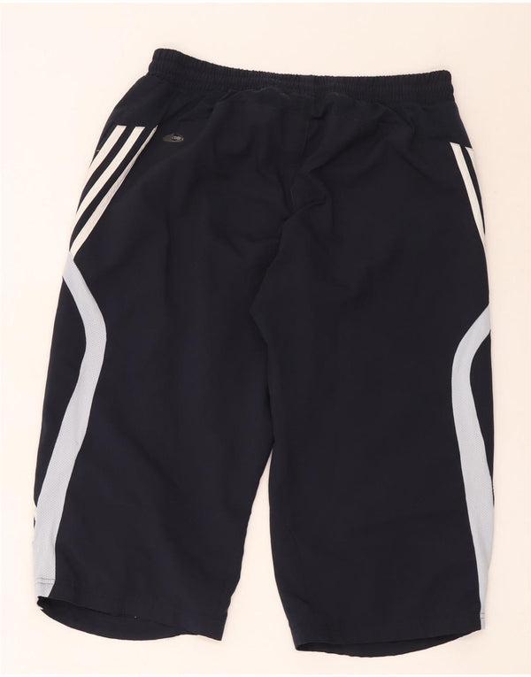 Adidas Mens Bermuda Sport Shorts Grande Azul Marinho Colorblock Poliéster