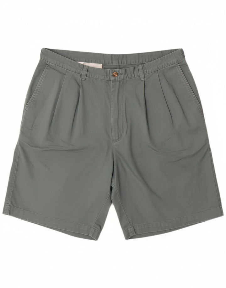 ST. BERNARD Mens Pegged Chino Shorts W38 XL Algodão Cinza