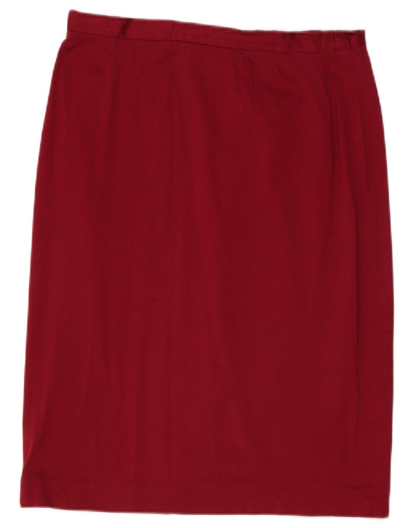Saia lápis feminina Luisa Spagnoli IT 48 XL W34 Borgonha