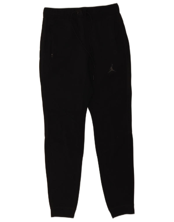 Jordan Mens Dri Fit Slim Fit Calças de treino Joggers Pequeno Algodão Preto