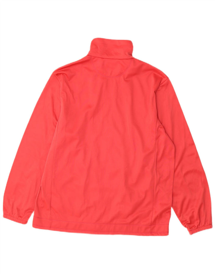 LOTTO Womens Tracksuit Top Jacket UK 14 Médio Vermelho