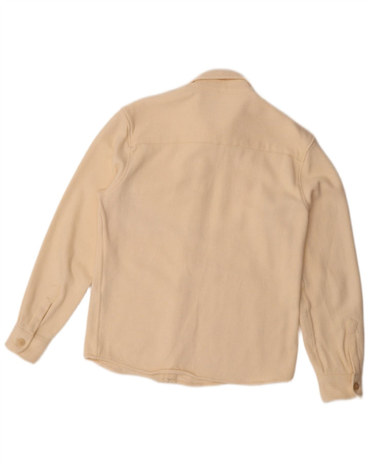 Zara Camiseta masculina de flanela média bege poliéster
