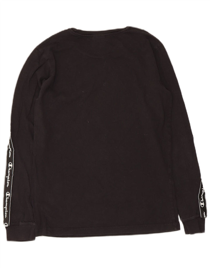 Champion Boys Graphic Top Manga Comprida 13-14 Anos XL Preto