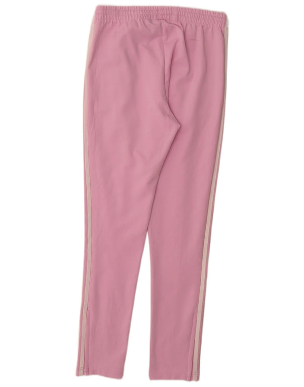 Calça de treino feminina Adidas UK 8/10 pequena algodão rosa