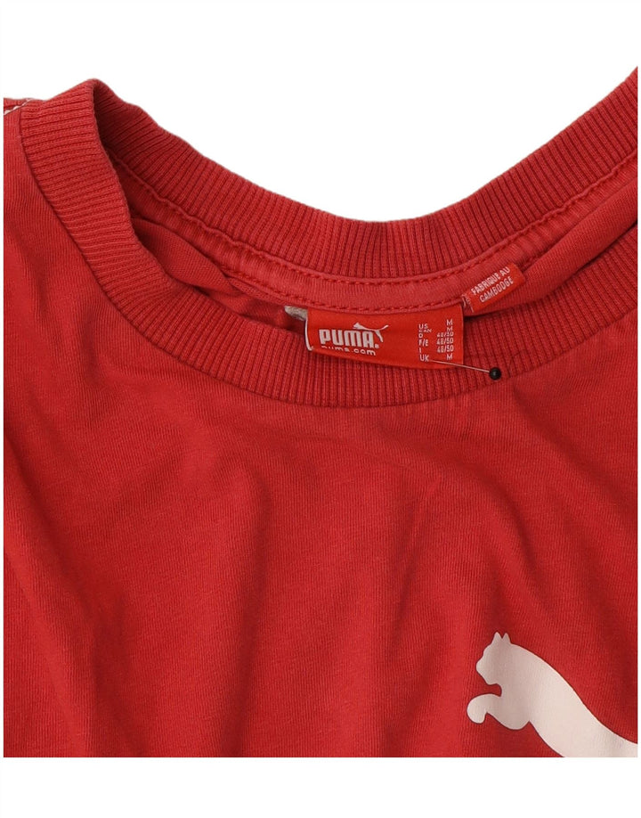 Puma Camiseta Masculina Graphic Top Médio Vermelho
