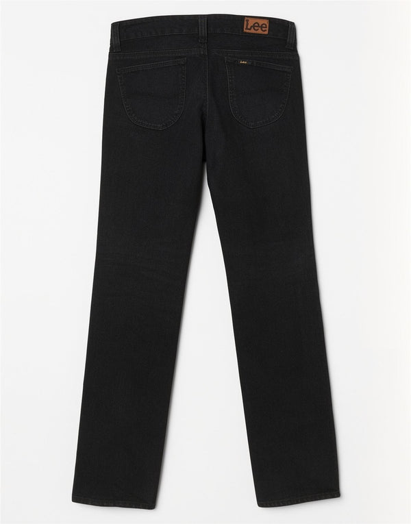 Jeans retos femininos Lee W30 L32 algodão preto