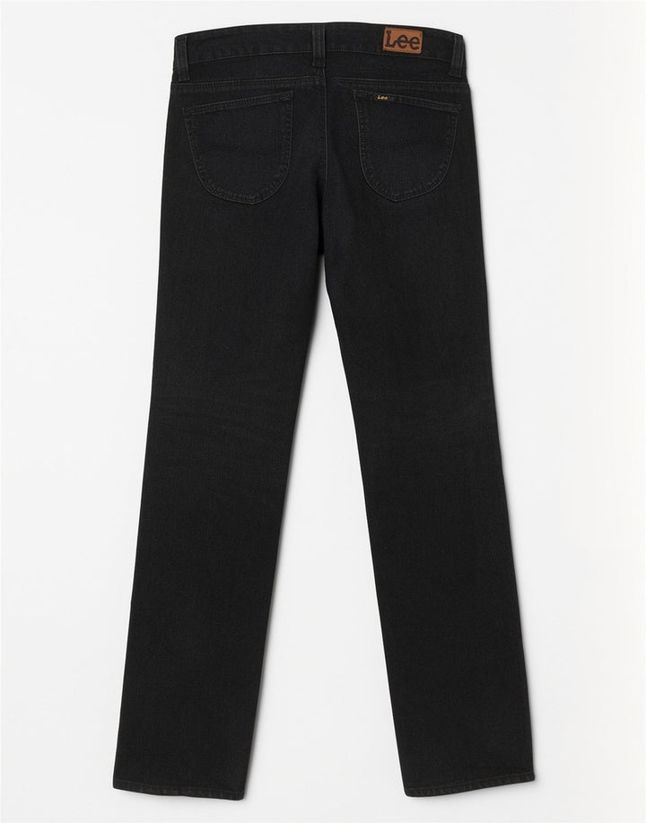 Jeans retos femininos Lee W30 L32 algodão preto