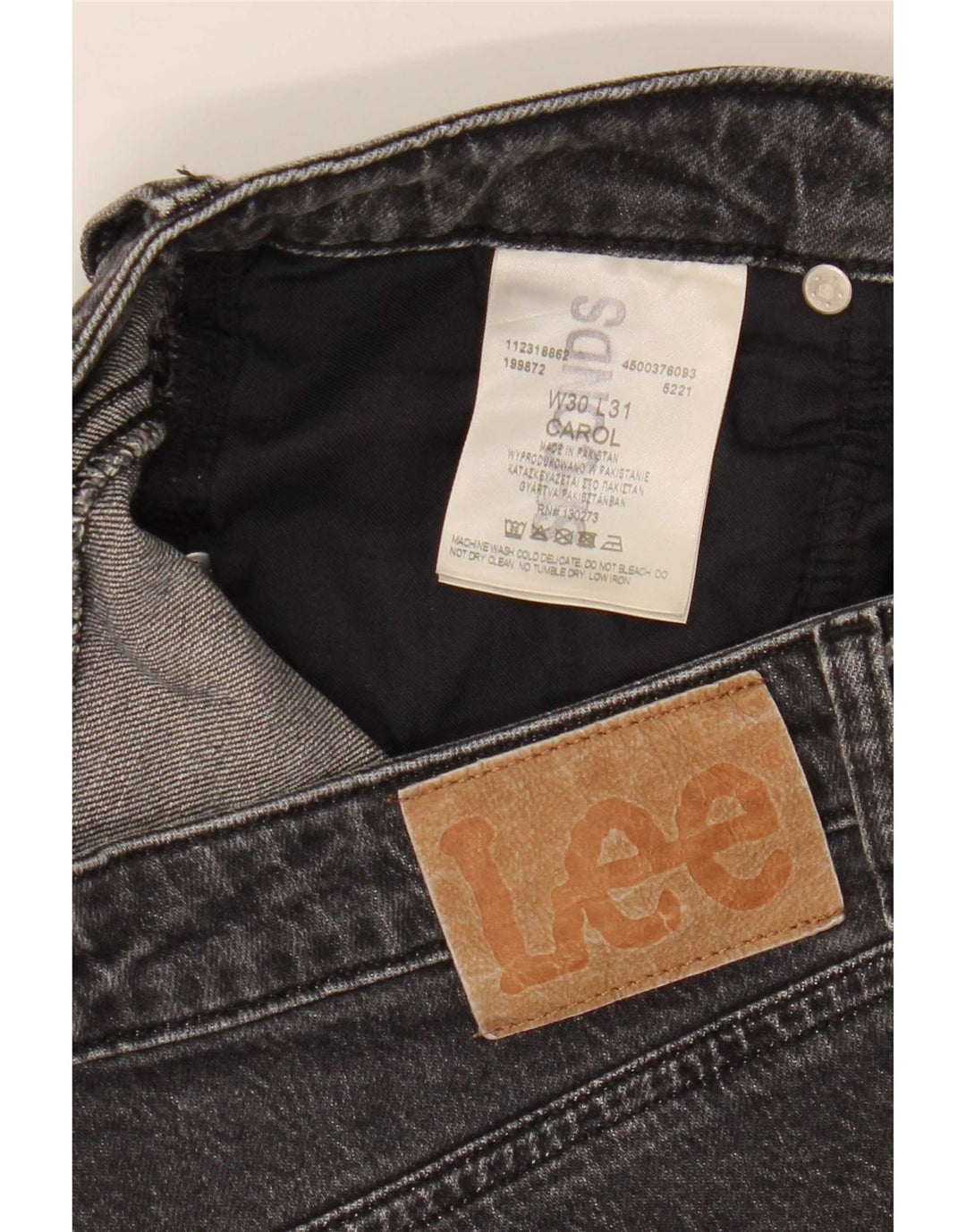 Lee Womens Carol Slim Jeans W30 L26 Algodão Cinza