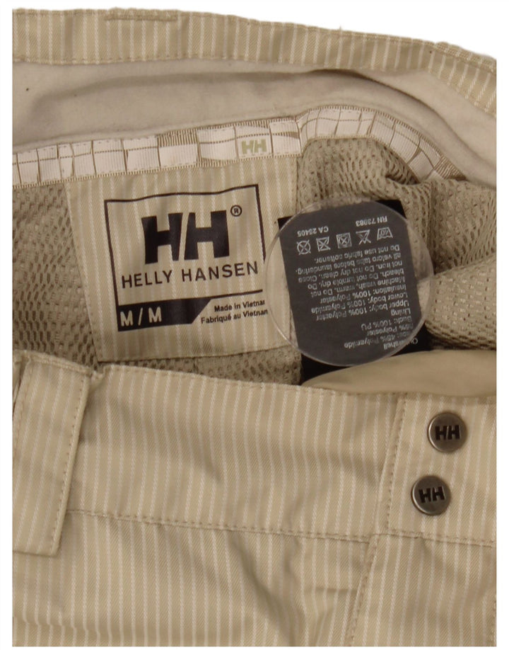 Calça corta-vento masculina Helly Hansen médio W30 L31 bege listrado