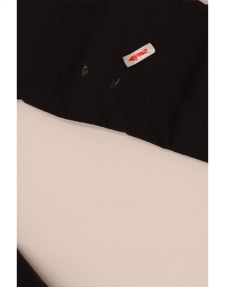 Casaco acolchoado com capuz feminino Adidas UK 4/6 XS preto poliéster