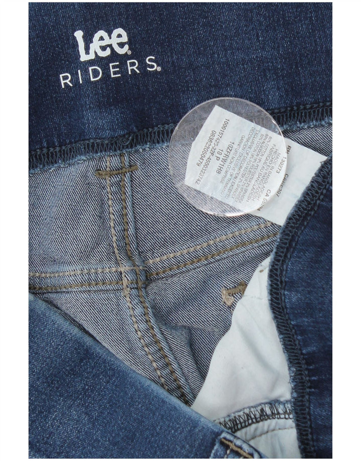 Lee Womens Riders Slim Jeans US 18 2XL W38 L27 Azul Algodão