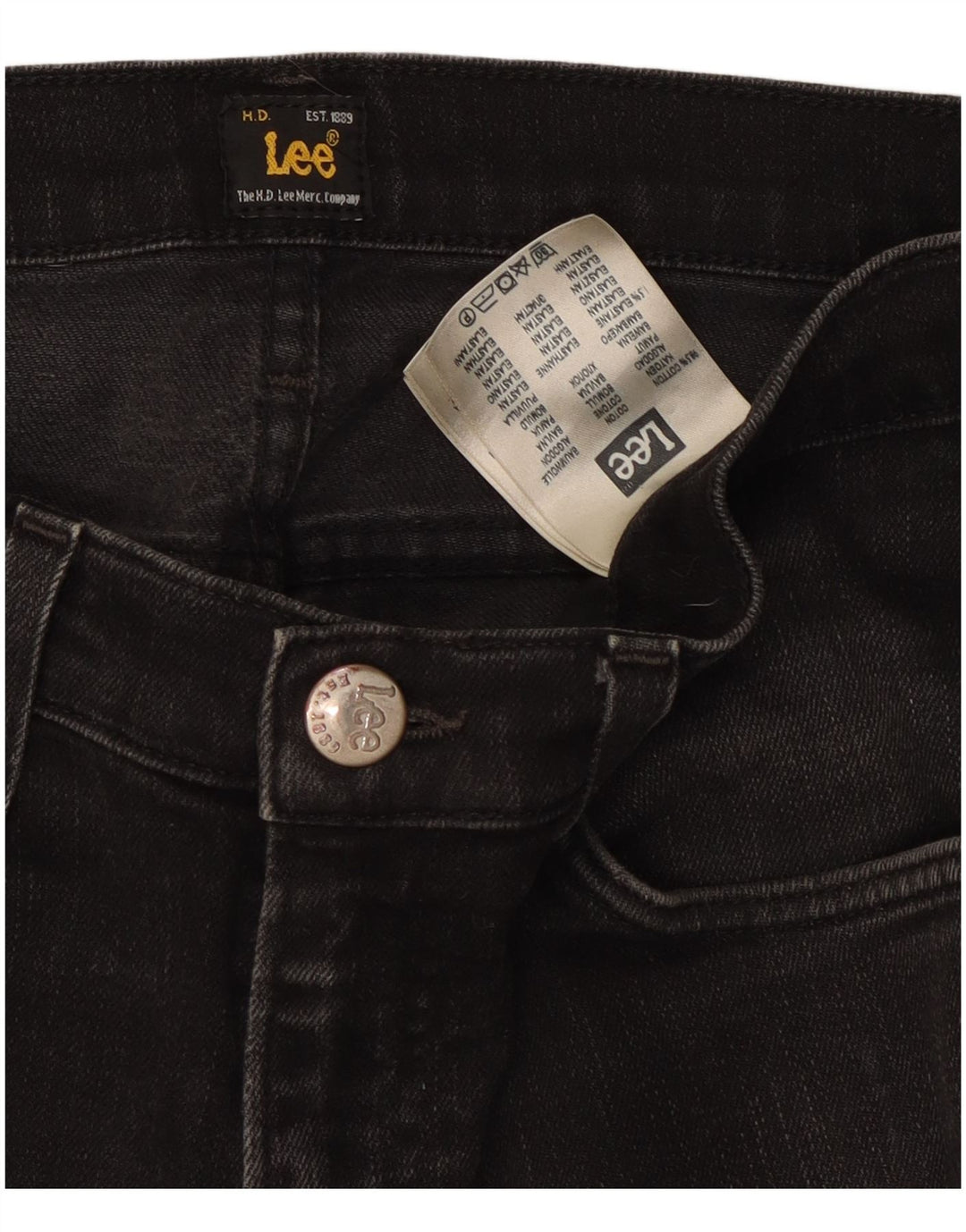 Lee Mens Luke Slim Jeans W31 L28 Algodão Preto
