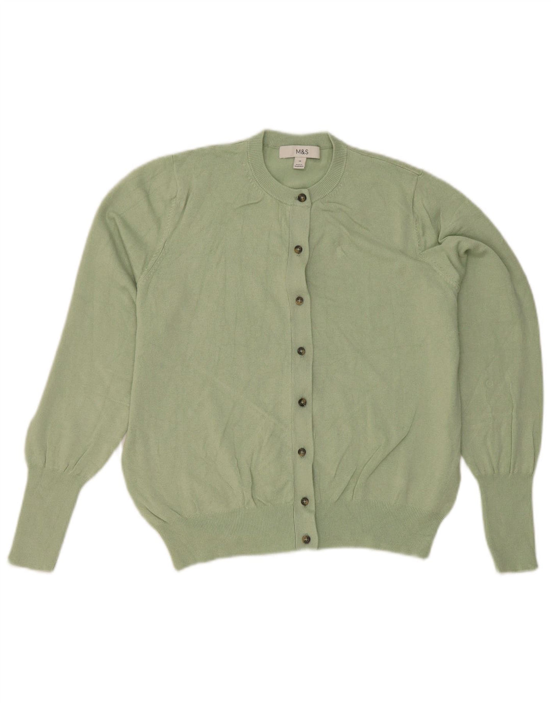 Suéter cardigã feminino Marks & Spencer UK 14 viscose verde médio