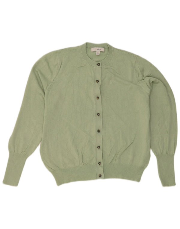 Suéter cardigã feminino Marks & Spencer UK 14 viscose verde médio