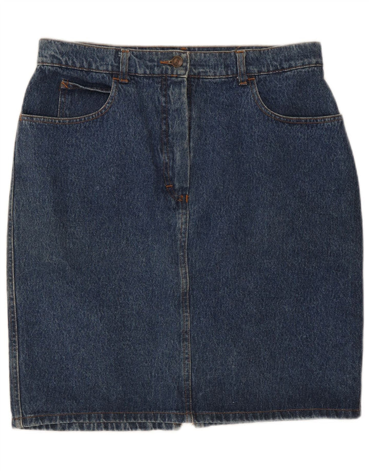 Saia jeans feminina vintage W32 grande azul