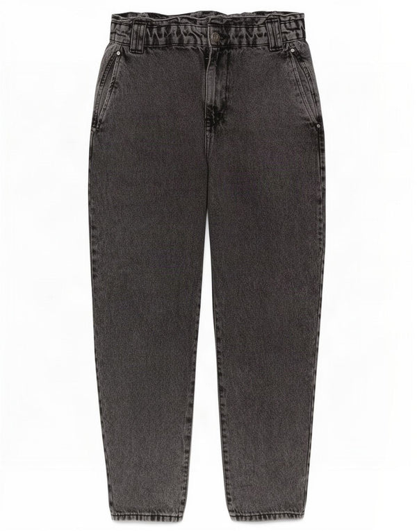 Calça jeans feminina cintura alta Zara EU 38 pequena W28 L26 algodão cinza