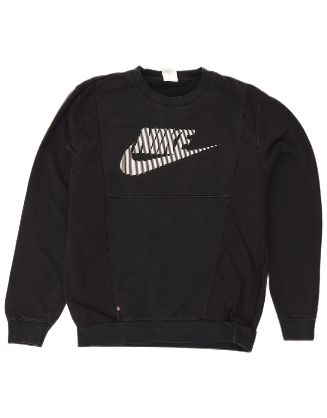 Moletom gráfico masculino Nike Jumper pequeno preto colorblock algodão