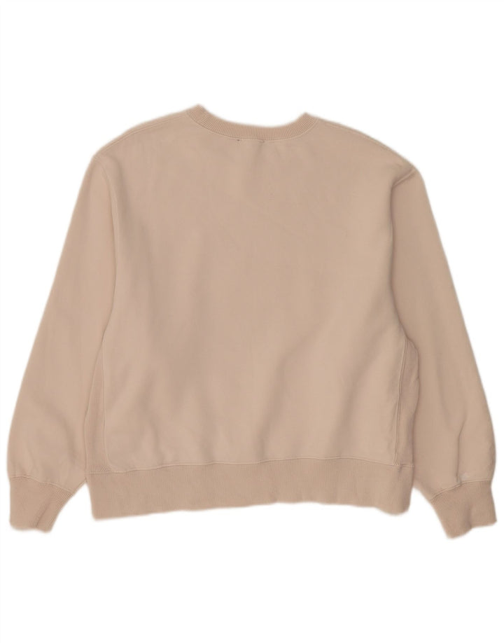 ZARA moletom feminino oversized jumper UK 14 algodão bege médio