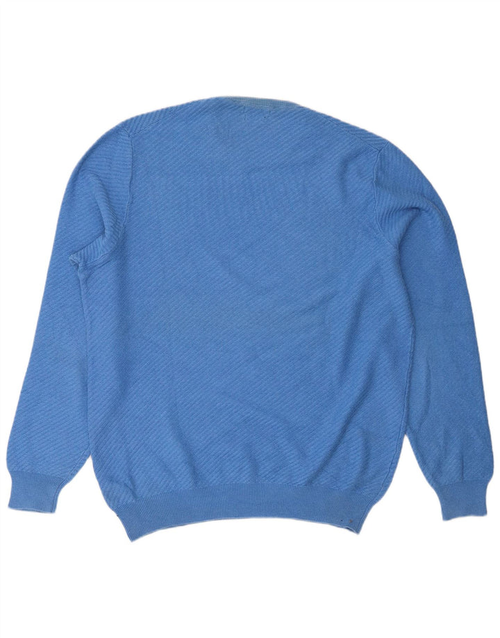 Suéter masculino Massimo Dutti com gola redonda XL algodão azul