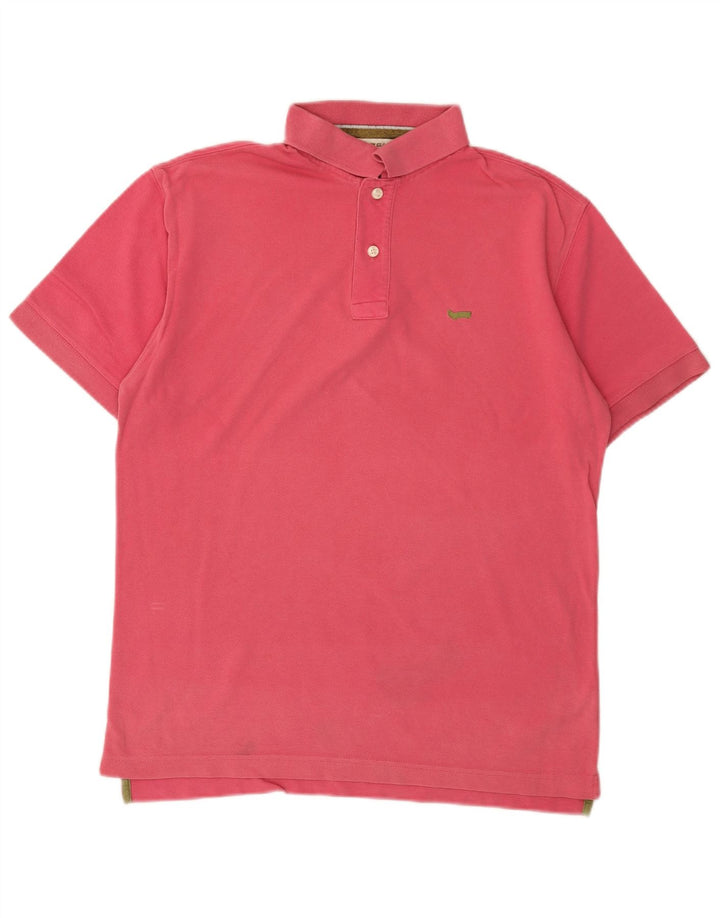 Camisa polo masculina Gas médio algodão rosa