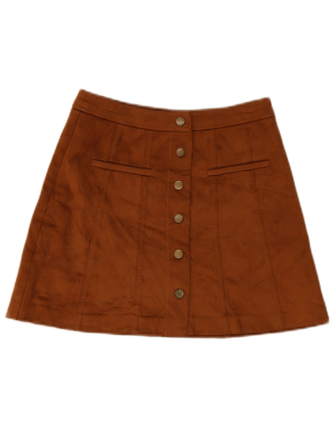 Zara Mulher Trafaluc Mini Saia XS W24 Marrom Poliéster