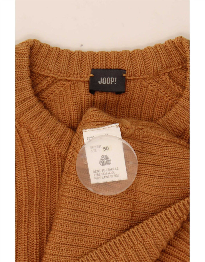 Suéter masculino Joop com gola redonda IT 50 lã marrom médio