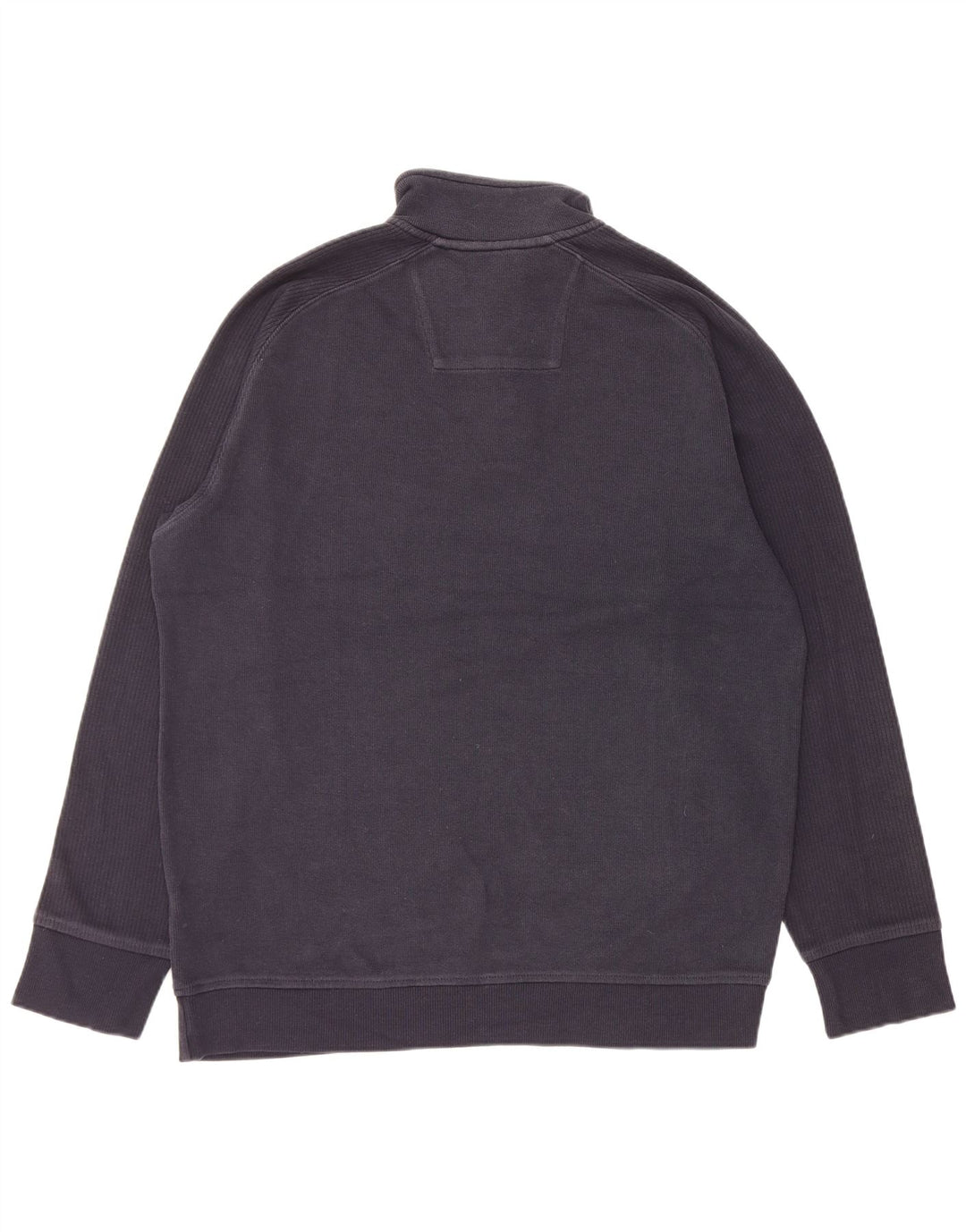 Suéter masculino Marks & Spencer com gola redonda e botão azul marinho médio
