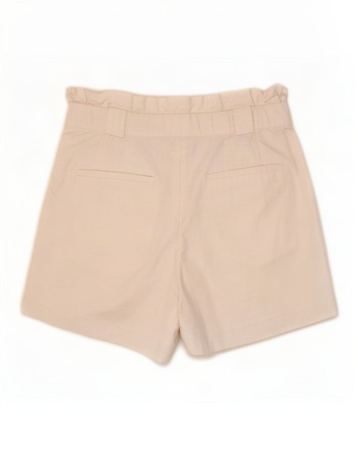 Zara Womens Pegged Chino Shorts Médio W28 Branco