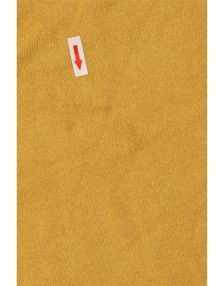 Suéter masculino Marks & Spencer Blue Harbor com decote em V, grande algodão amarelo