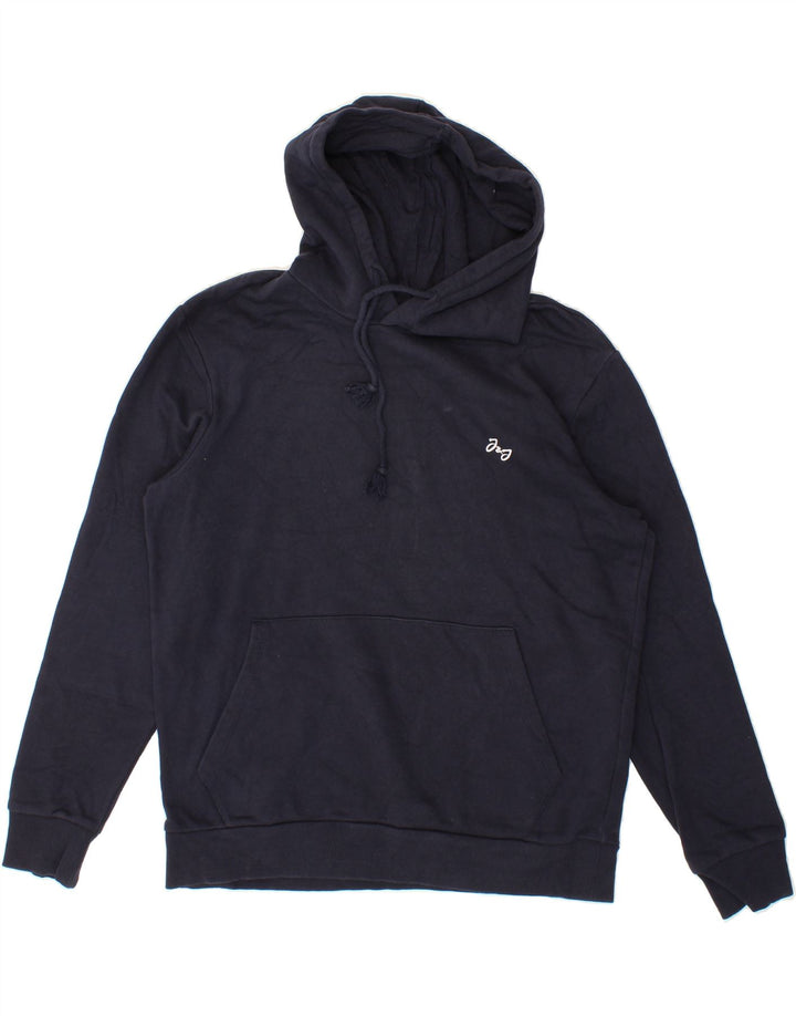 JACK & JONES Mens Hoodie Jumper Large Navy Blue Cotton Vintage Jack & Jones and Second-Hand Jack & Jones from Messina Hembry 