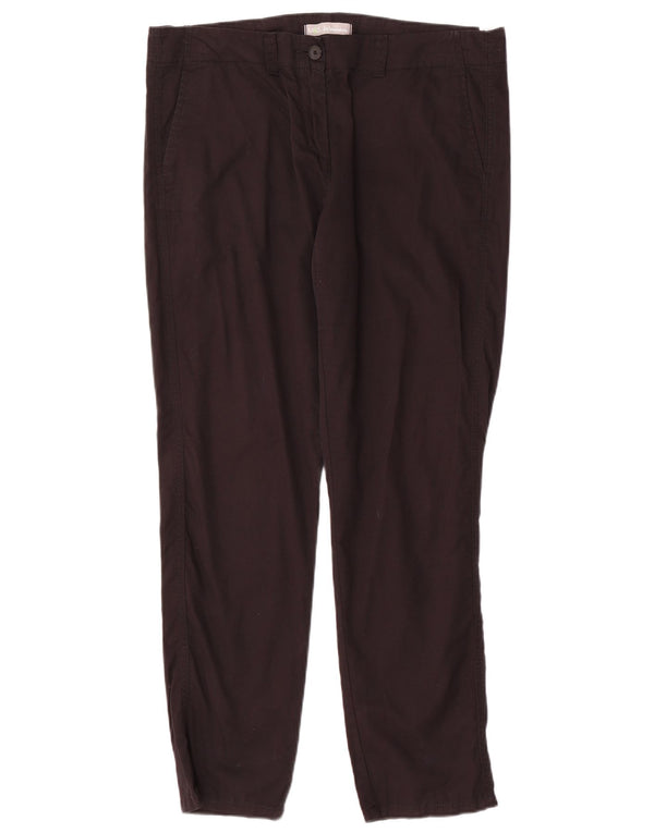 Calça Chino Feminina Marks & Spencer Slim UK 14 Grande W34 L30 Algodão Preto