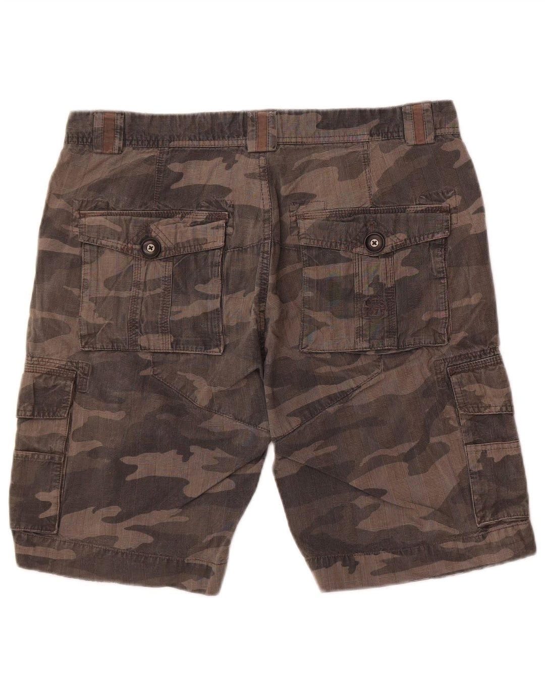 Shorts cargo masculino Outsider W34 grande algodão camuflado cinza