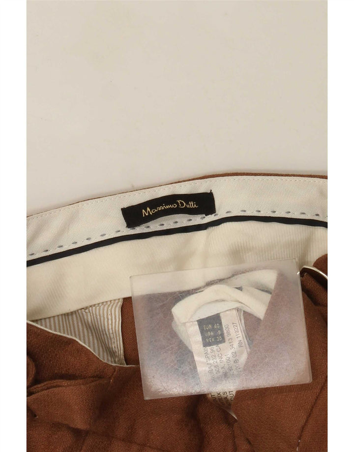 Calça Chino Regular Mulher Massimo Dutti EU 40 Médio W30 L31 Marrom