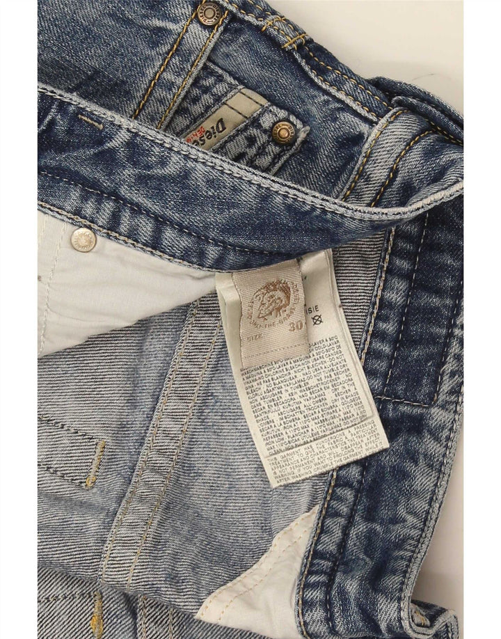 Jeans masculino diesel desgastado slim W30 L33 algodão azul